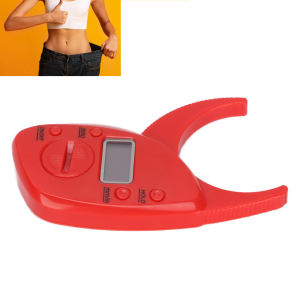Fat Caliper Tester Body Fat Elektronisk bromsok och måttband för noggrann mätning av BMI Hudveck FitnessRed