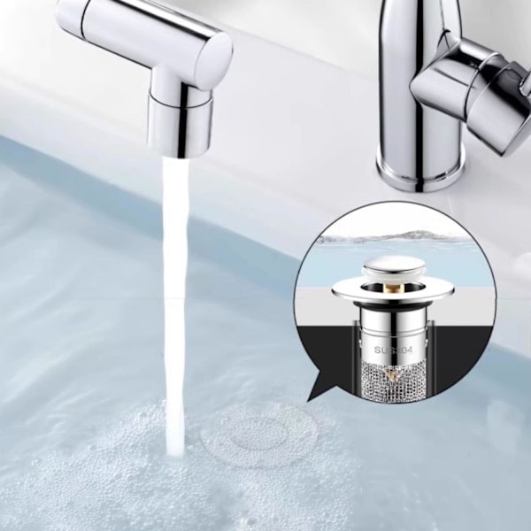 INF 2-pack avloppssil med plugg / tvättställsplugg för handfat
