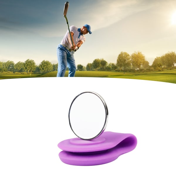 Magnetisk golfhattklemme Golfhettemarkør Silikon stabil fiksering Golftreningshjelpemidler Tilbehør for sport utendørs lilla
