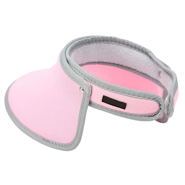 Elastisk strikket stoff Pustende golfsolhatt 360 rotasjon Justerbar UV Lys Rosa
