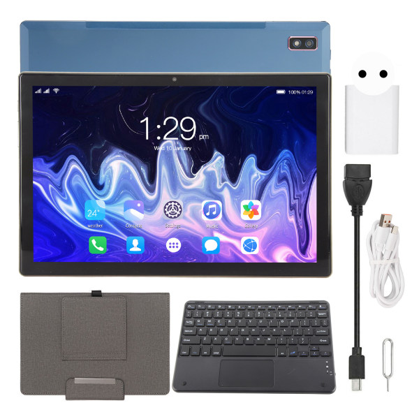 10,1 tuuman tabletti Android 12.0 tabletille 1960X1080 Resoluutio Octa Core 8GB RAM 256GB ROM 5G WIFI Tablet 100?240V EU Plug