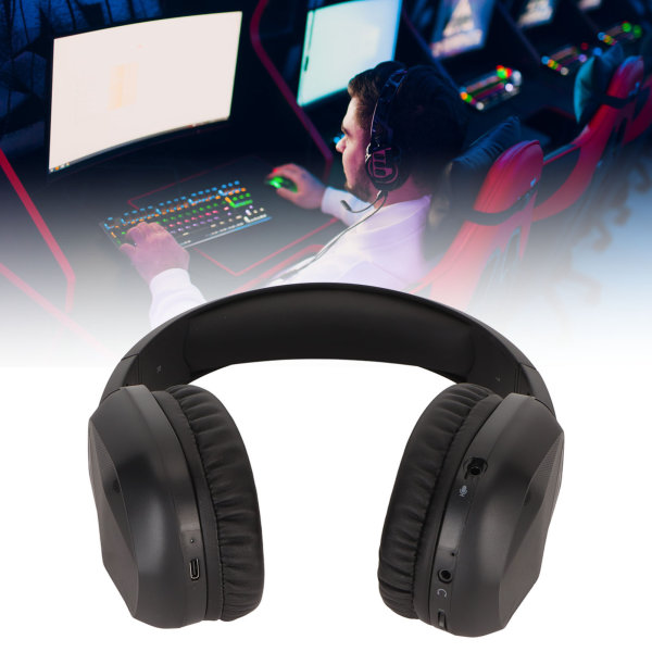 Bluetooth Gaming Headset Multifunksjon RGB Cool Lighting Lav latens støyreduksjon 2,4G trådløst stereohodesett