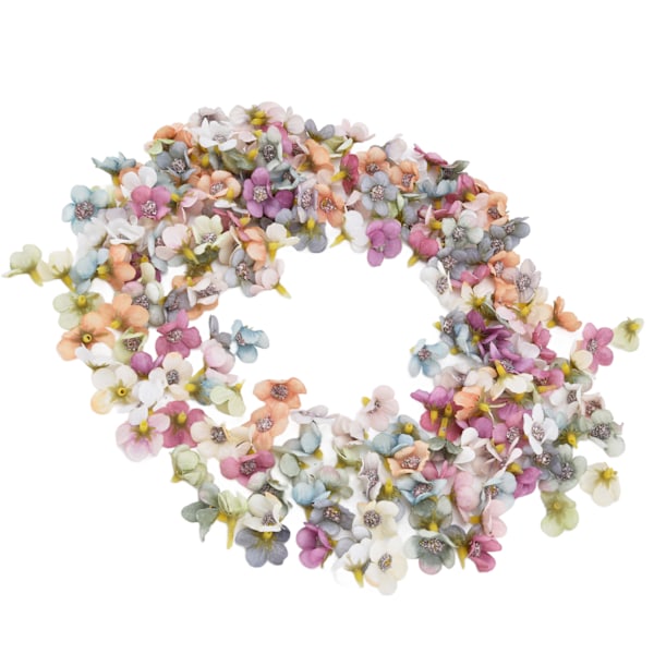 200 stk Bryllupsstof Små Blomsterhoveder 2,5 cm/1,0 tommer DIY Simulering Blomster Hoveder til Fødselsdag Bryllup Dåb