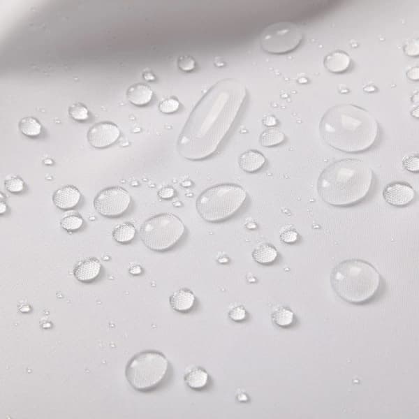 Polyester Dusjforheng 180 x 200 cm Hvit
