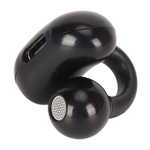 Clip On trådlös hörlur Bluetooth 5.3 Stereo Single Ear Open Ear Clip On Headphone for Business Svart