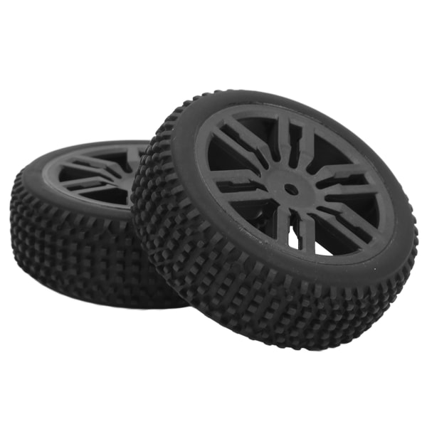 2 stk RC bilforhjul plastfelg gummidekk erstatning for BONZAI 1/16 terrengkjøretøy