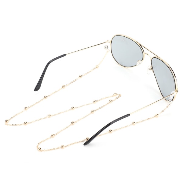 Mode Kvinder Anti-Slip Briller Kæde Legering Briller Cord Strap Rope (Guld)
