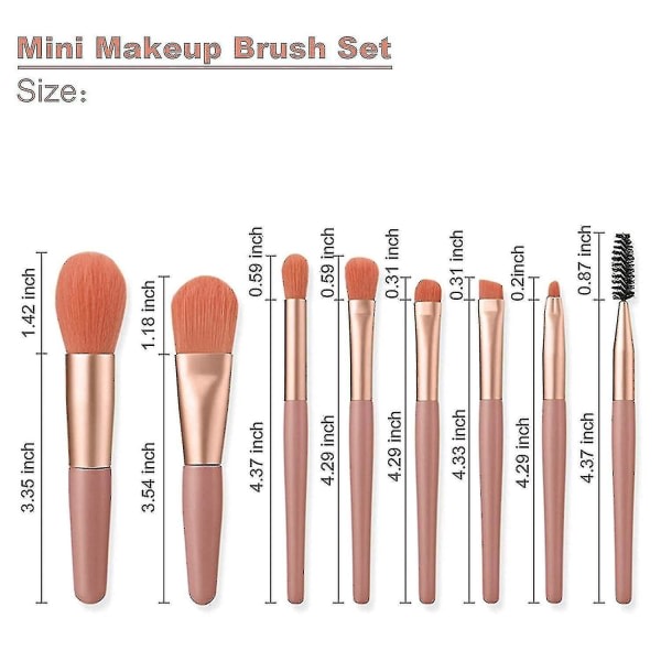 Mini 8 makeup borstar foundation borste