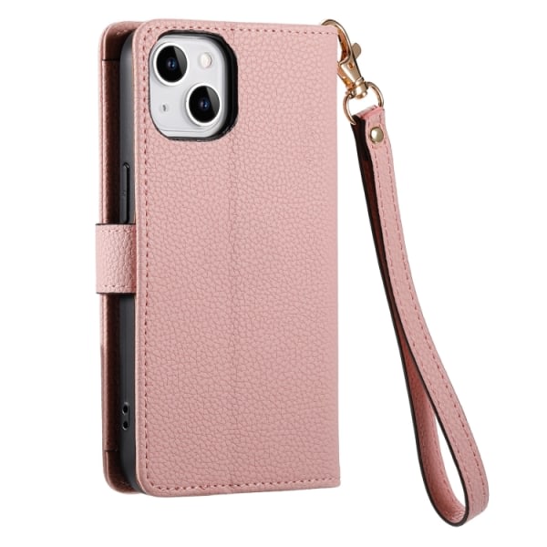 Love Zipper Lanyard Telefonveske Rosa For iPhone 13