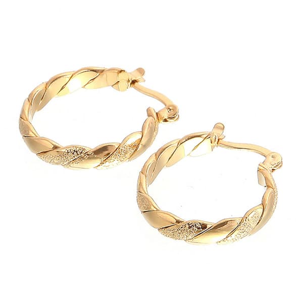 Par 14k gull hoops øredobber for julebord