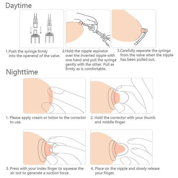 2 st Bröstvårtalyftare Bröstvårtssugare Korrektor Dam Bröstvårtor för Platta Bröstvårtor