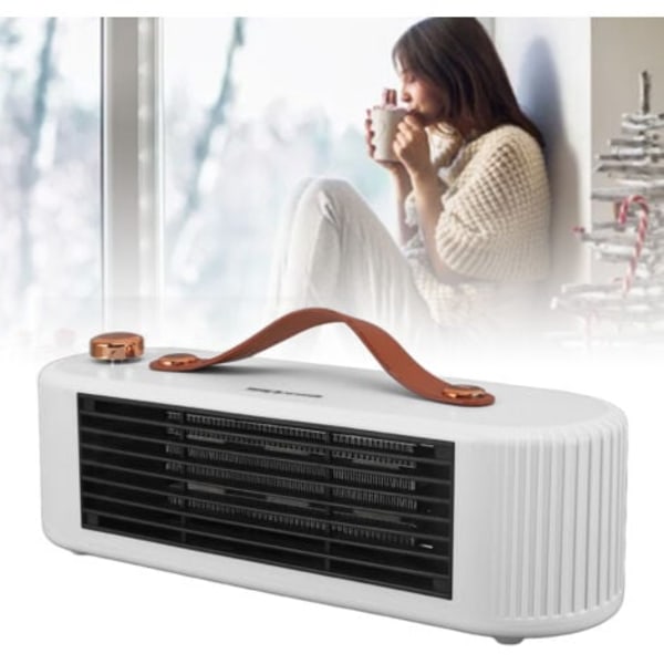 Monitoiminen sähköinen työpöytälämmitin, 800W, 2 säädettävää nopeutta, sähköinen työpöytälämmitin, valkoinen EU-pistoke, 220V.pa