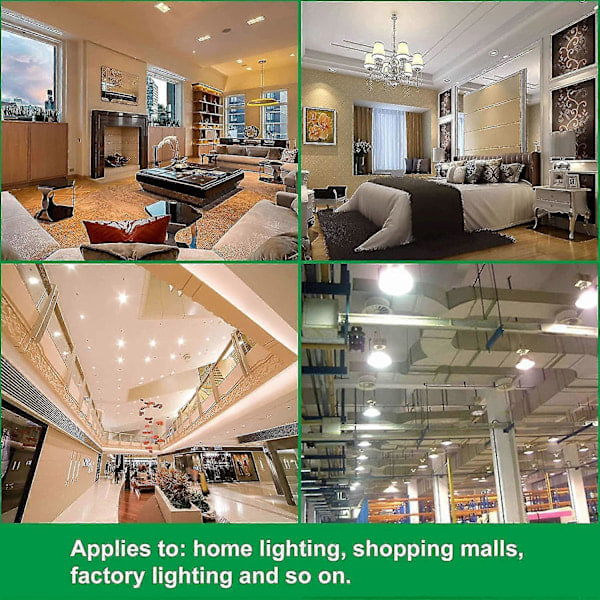 LED-lampor E40 50W Lumire LED Varmvit 3000K, 4400lm, AC 85-265V, motsvarande halogenlampa 400W LED-lampa