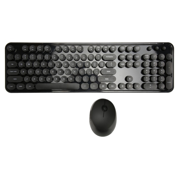 Trådløst tastatur og mus Combo 2.4G Trådløst enkeltbetjent Retro Punk-tastatur for datamaskin-PC
