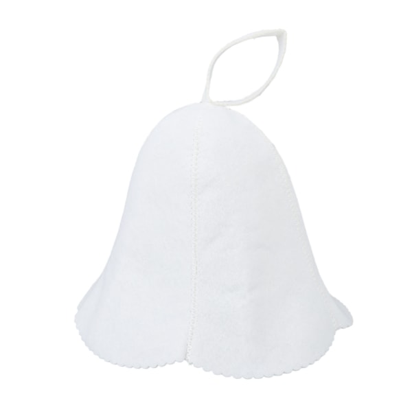 Sauna Hat Filt Vandabsorberende Komfortabel Brusebad Filt Hat Universal til Mænd Kvinder Hvid