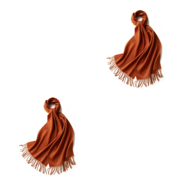 1/2/3 Unisex Halsklæde med Frynser Varmt og Hyggeligt Rørhalsklæde til Deep Orange deep orange 2Set