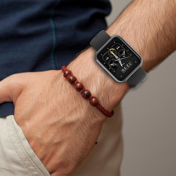 Nyt Passende Urrem til Realme Watch3 Silikonerem Watch2 Rem Sort Urrem Med