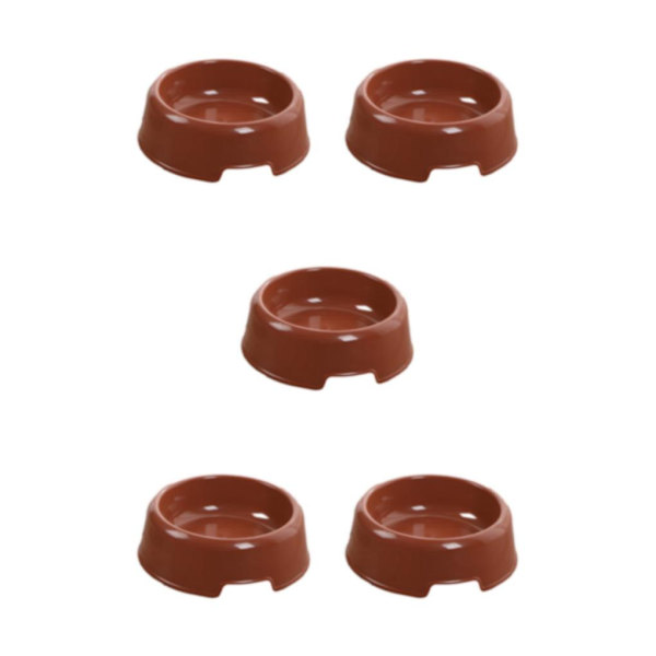 3/5 turvallinen ja myrkytön muovikoiranruokakulho Kestävä ja pitkäikäinen coffee 5Set
