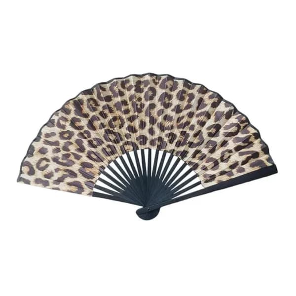 Solfjeder - Medium 23cm - M03 - Leopard Multicolor multifärg