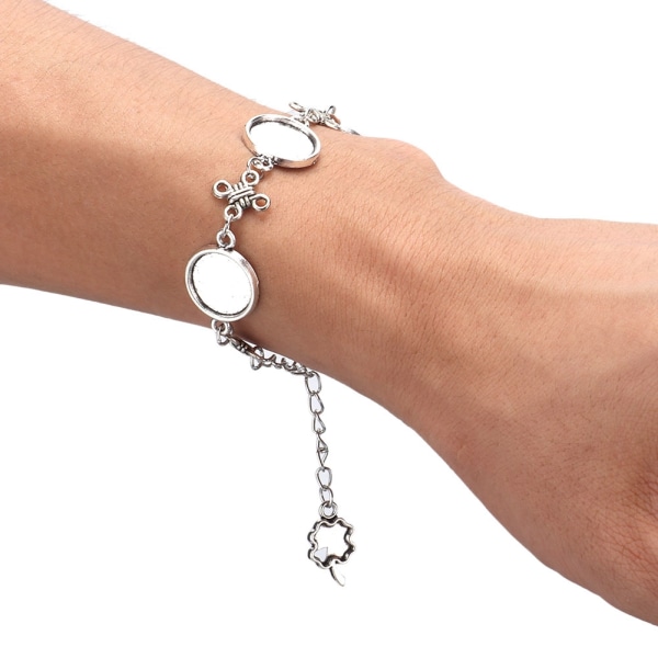 Gör-det-själv vintage justerbart halvfärdigt armband som gör smycketillbehör (typ B)