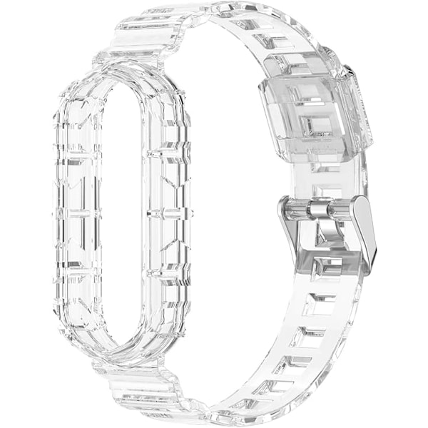 Smart armbånd til Xiaomi Mi Band 7/6/5, transparent silikone armbånd, udskiftningsarmbånd håndledsrem til Xiaomi Clear