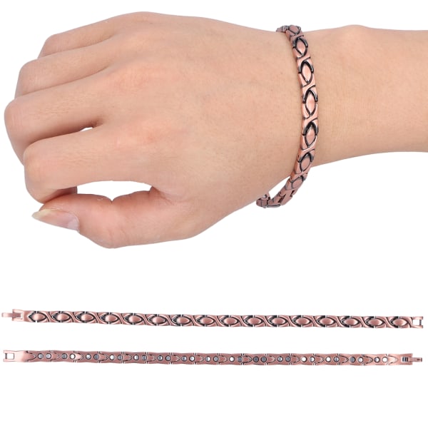 Kobber magnetisk armbånd XShaped Link kvinner smykker for håndledd ankel helsevesenet