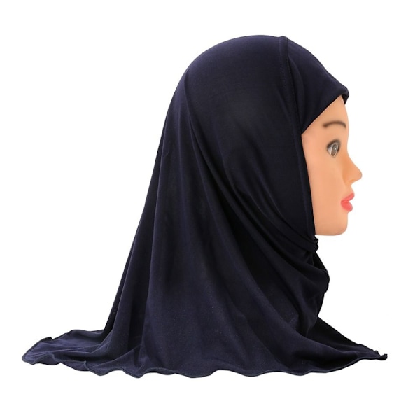 Muslimske hijabsjal for barn, marineblå navy blue