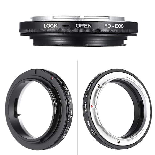 FD-EOS objektivadapterring til Canon FD-objektiv til EOS-objektiv