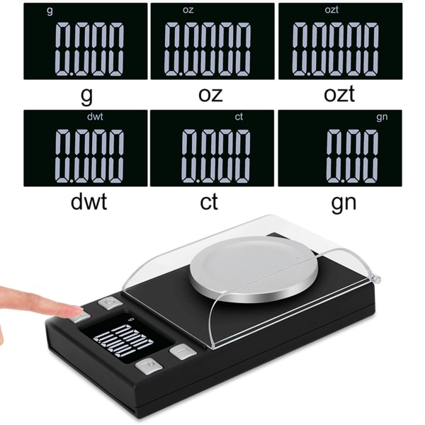 0,001 g bærbar mini-smykkevekt med høy presisjon elektronisk digital vekt gram (100 g/0,001 g)