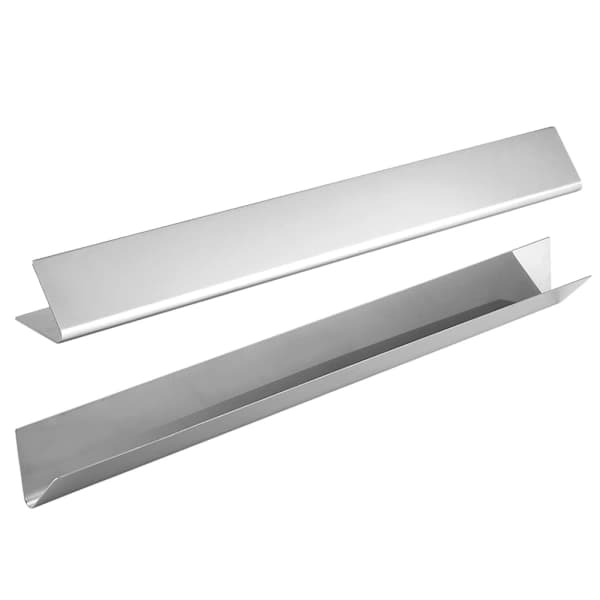 2-pak grillvarmepladeudskiftning i rustfrit stål varmeskjold til Weber Genesis Silver B/C Spirit E 310 E 320 Silver 22,4 tommer