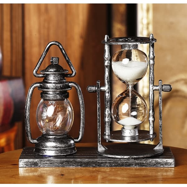 Kreativ Lampa Miniatyr Timglas Sandglas Blinkande Student