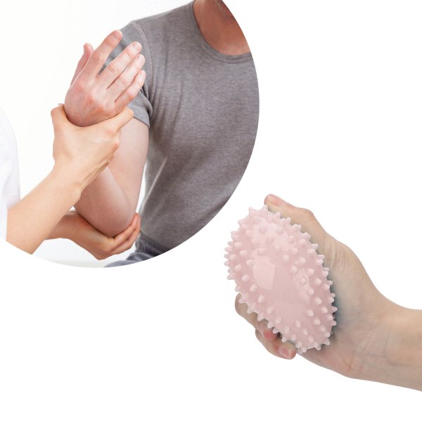 Håndgreb Træningsbold Håndflade Akupunkturpunkter Massage Klemmebold til håndrehabilitering Træning Pink