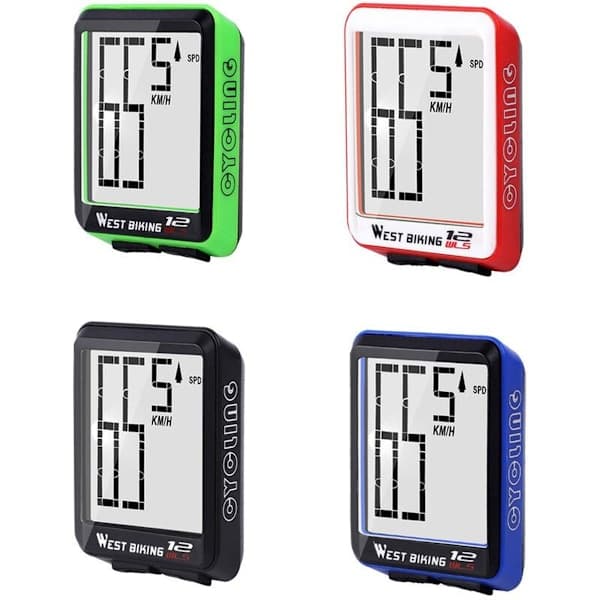Trådløs sykkelcomputer, stor digital sykkelcomputer, sykkelcomputer, speedometer
