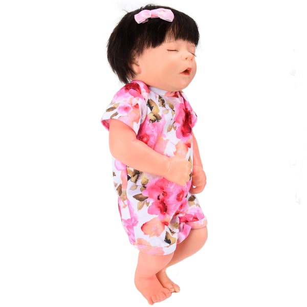 Genfødt babydukke 18 tommer naturtro nyfødt pigedukke med tøjtilbehør Fødselsdagsgavesamling