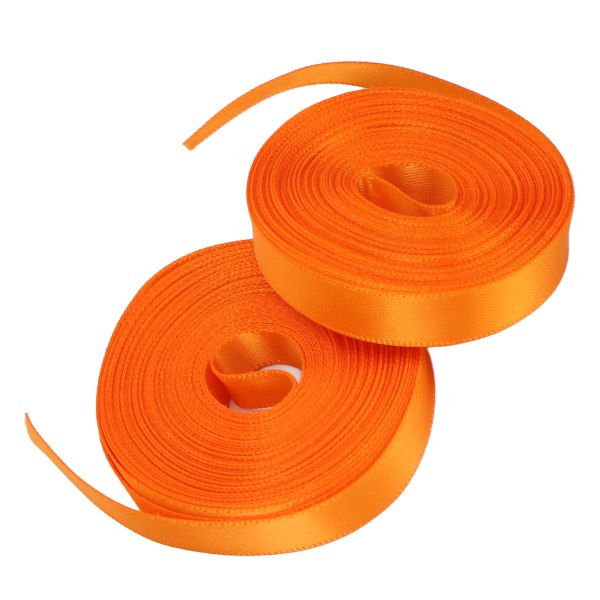 10 mm gaveindpakningsbånd Vandtæt dekorativt bånd DIY polyester indpakningsbånd 5yard X 2 stk. Orange