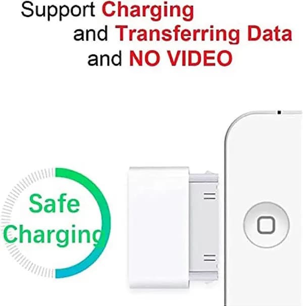 Lightning til 30-pin adapter hann til 8-pin hunn kontaktomformer med iPhone