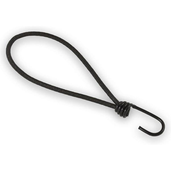 25 st elastiska snören med krok 20 cm presenningsspännare med spiralögla 200 mm Ø 6 mm expanderögla svart