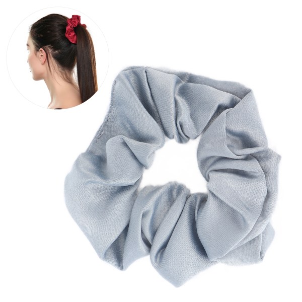 Elastiske hår Scrunchies Pure Color Blød klud hårbånd Scrunchies Hårtilbehør til piger Sølvgrå