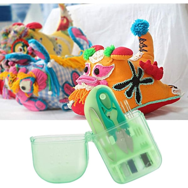 Sylåda, sömnadssats, Mini Macaron Color Plastsömnadsverktøyslåda for nybörjare og nödkläder med Rank Box
