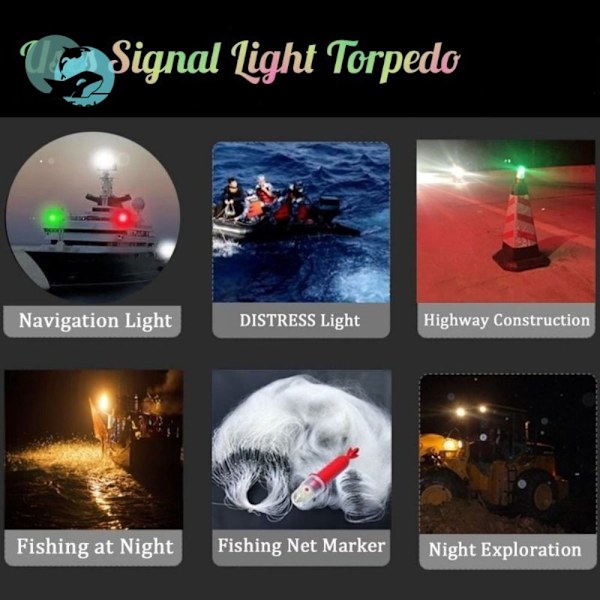 LED Fiskeboj Signalljus RÖD red