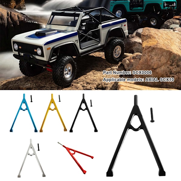 1/2/3/5 Framre Trigonstödstång för AXIAL SCX10 Framre Trigon Gul yellow 1Set