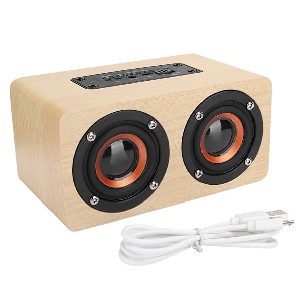Wireless Wooden Bluetooth Speaker, Desktop Music Player for Computer and Mobile Phone