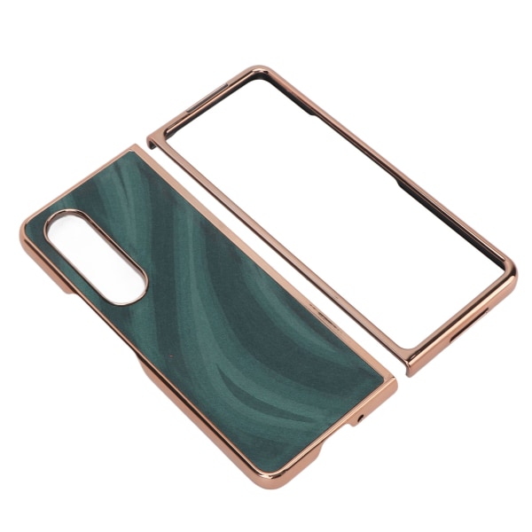 Telefonveske Nano galvanisering Ripesikker Galaxy Texture Folding Telefonbeskyttelsesdeksel for Samsung Galaxy Z Fold 4 Grønn