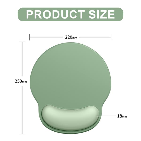 Ergonomisk musematte, silikonmusematte med håndleddsstøtte, komfortabel musematte for bærbar PC, sklisikker gummibase