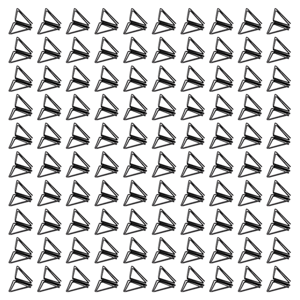 100 stk. Trekantede binders av papir, holdbare metall rustfrie trekantet design søte binders for memo dokument papir
