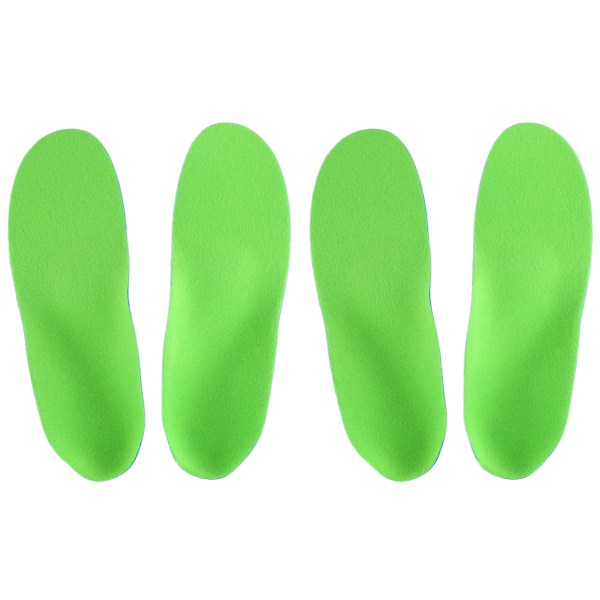 2 par ortotiske stødabsorberende buestøttesko-indlæg PU-skummende sko-indlæg til mænd, kvinder 24 cm 38 Størrelse Blågrøn