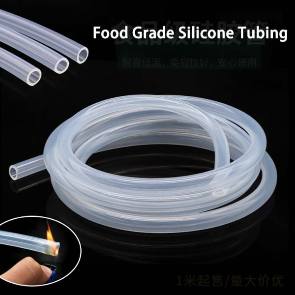 Transparent silikongummislangslang Medical Food Grade ID fra 0,5 mm til 60 mm 5mmx7mm&5M