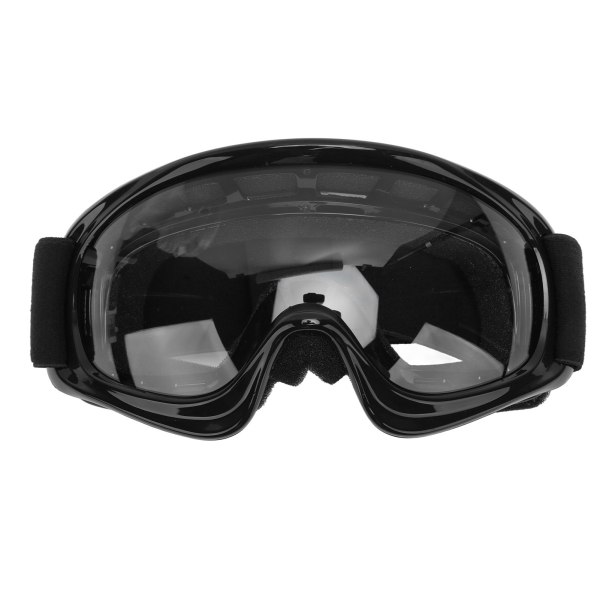 Kids Dirt Bike Goggles Slagmodstand UV-beskyttelse Motorcykelbriller til udendørs cykling Ski ATV Off Road Racing Sort