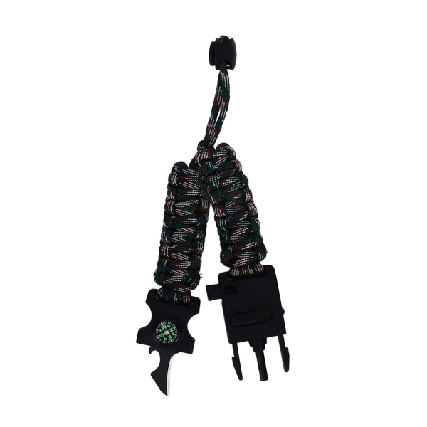 Paracord-rannekoru Säädettävä hätäselviytymisranneke Gear 5 in 1 Multi Wilderness AdventureArmy Green Camouflage