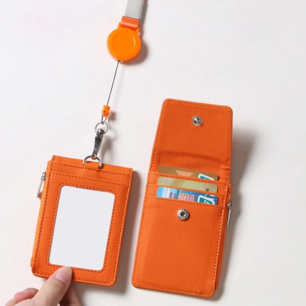 Kort Badge Holder ID Lanyard Navneskilt ORANGE Orange Orange